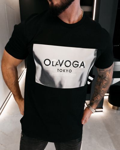 T-shirt męski OLAVOGA ALMAIN 2026 czerń - FashionPlace - 2