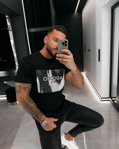 T-shirt męski OLAVOGA ALMAIN 2026 czerń - FashionPlace - 3