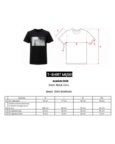 T-shirt męski OLAVOGA ALMAIN 2026 czerń - FashionPlace - 5