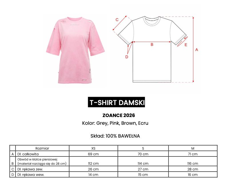 T-shirt damski OLAVOGA ZOANCE 2026 róż