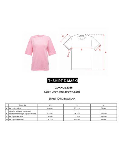 T-shirt damski OLAVOGA ZOANCE 2026 szary - FashionPlace - 5
