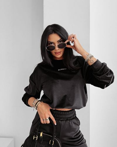 Komplet damski OLAVOGA VELVET ASH 2025 czerń - FashionPlace - 2