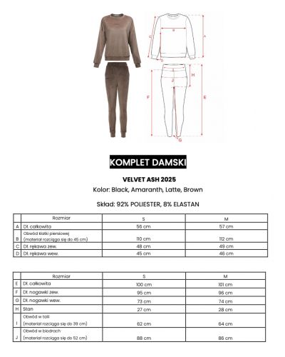 Komplet damski OLAVOGA VELVET ASH 2025 czerń - FashionPlace - 10