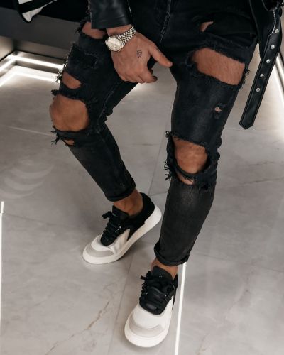 Buty męskie OLAVOGA JANK 2026 czerń/beż - FashionPlace - 4