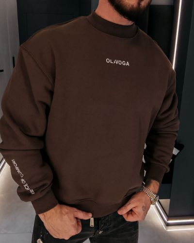 Bluza męska OLAVOGA FLASH 2026 brąz - FashionPlace - 4