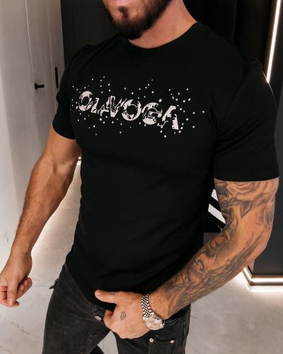 T-shirt męski OLAVOGA BIX 2026 czerń - FashionPlace - 2