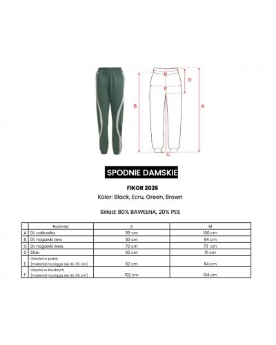 Spodnie damskie OLAVOGA FIKOR 2026 brąz - FashionPlace - 9