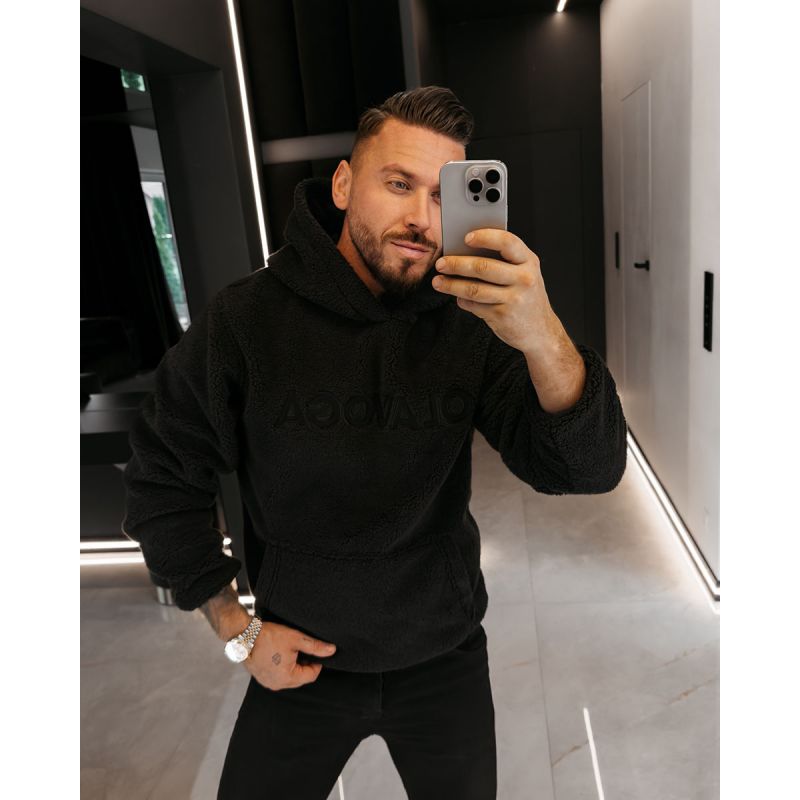 Bluza męska OLAVOGA BEARHOOD 2026 czerń - FashionPlace - 1