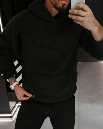 Bluza męska OLAVOGA BEARHOOD 2026 czerń - FashionPlace - 3