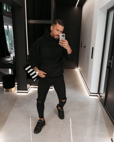 Bluza męska OLAVOGA BEARHOOD 2026 czerń - FashionPlace - 4