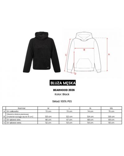 Bluza męska OLAVOGA BEARHOOD 2026 czerń - FashionPlace - 9