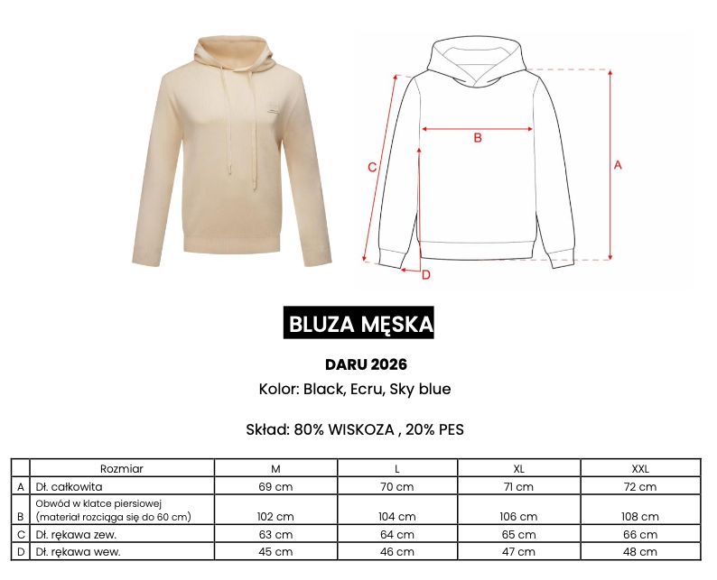 Bluza męska OLAVOGA DARU 2026 sky blue