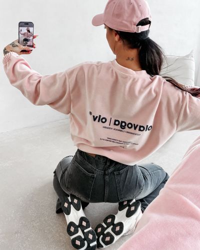 Bluza damska OLAVOGA VELVORA 2026 brudny róż - FashionPlace - 2