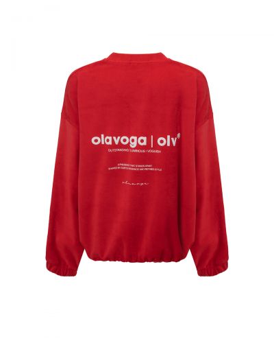 Bluza damska OLAVOGA VELVORA 2026 czerwień - FashionPlace - 8
