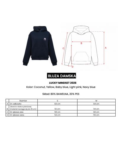 Bluza damska OLAVOGA LUCKY MINDSET 2026 jasny róż - FashionPlace - 9
