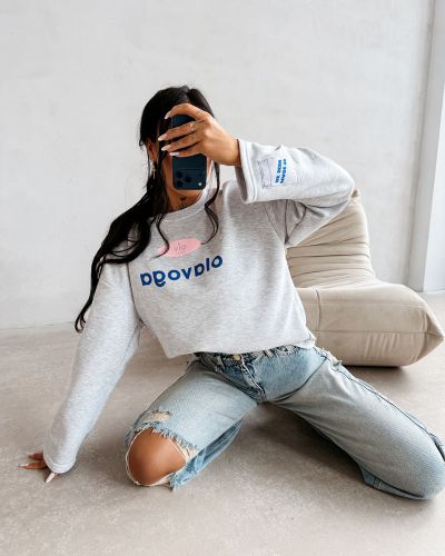 Bluza damska OLAVOGA URBAN ROYAL 2026 szara - FashionPlace - 2