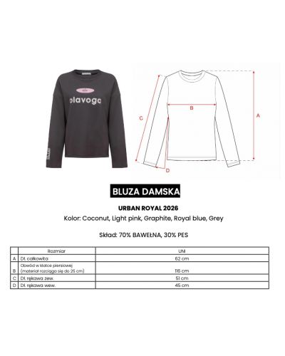 Bluza damska OLAVOGA URBAN ROYAL 2026 grafit - FashionPlace - 9