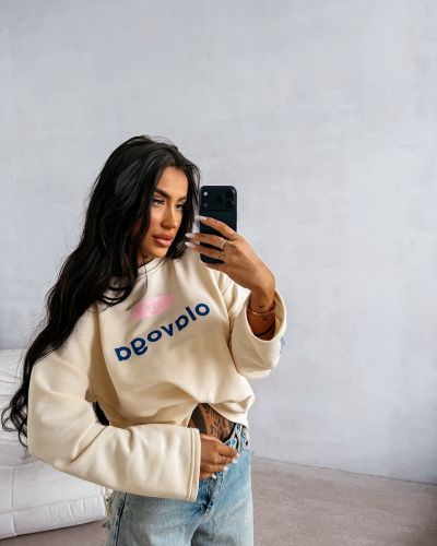 Bluza damska OLAVOGA URBAN ROYAL 2026 kokosowa - FashionPlace - 3