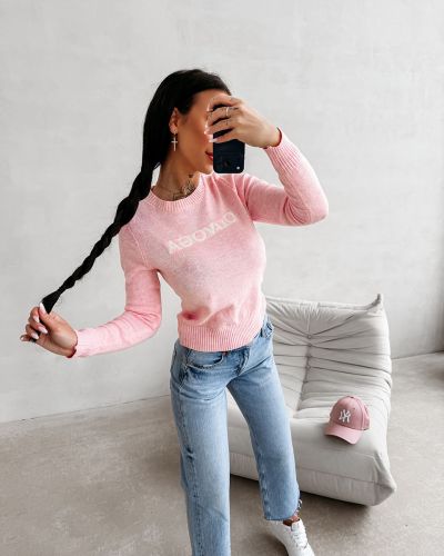 Sweter damski OLAVOGA ZAIO 2026 pudrowy róż - FashionPlace - 5