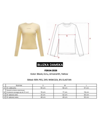Bluzka damska OLAVOGA FERON 2026 żółta - FashionPlace - 8