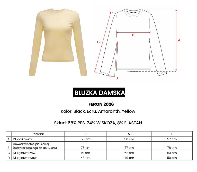 Bluzka damska OLAVOGA FERON 2026 czerń