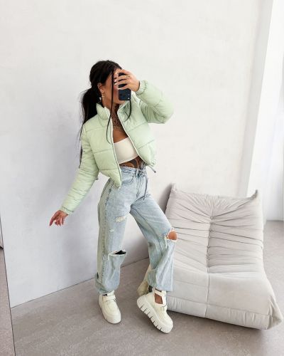 Kurtka damska OLAVOGA PUFFA 2026 zielona - FashionPlace - 2