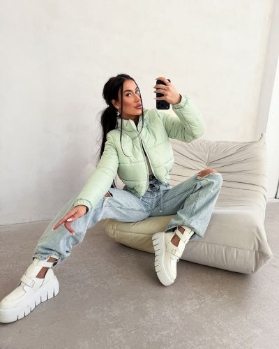 Kurtka damska OLAVOGA PUFFA 2026 zielona - FashionPlace - 3