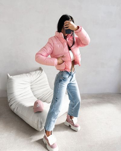 Kurtka damska OLAVOGA PUFFA 2026 pudrowy róż - FashionPlace - 1