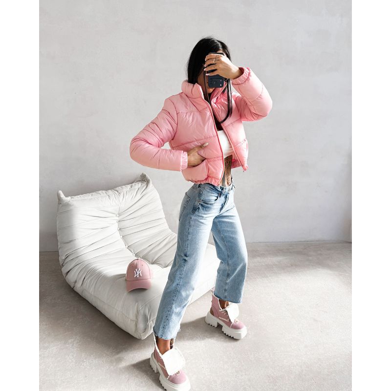 Kurtka damska OLAVOGA PUFFA 2026 pudrowy róż - FashionPlace - 1