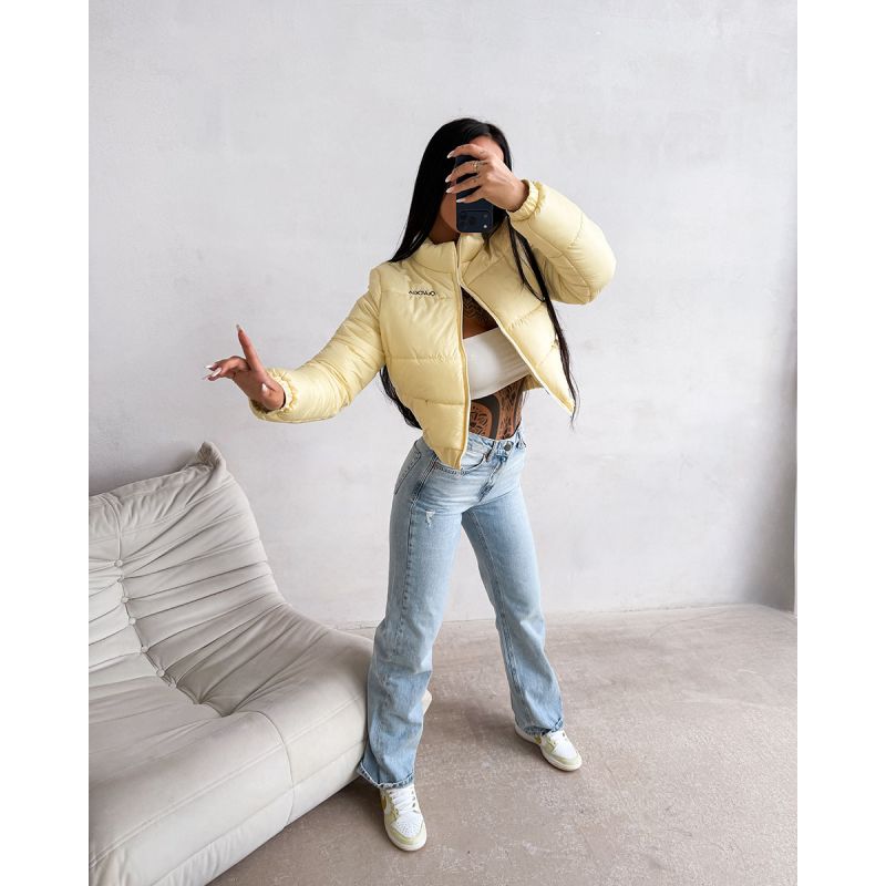 Kurtka damska OLAVOGA PUFFA 2026 żółta - FashionPlace - 1