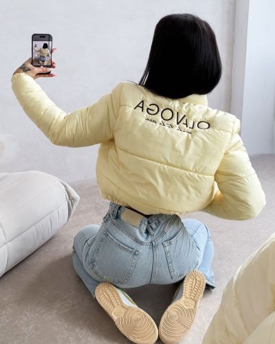 Kurtka damska OLAVOGA PUFFA 2026 żółta - FashionPlace - 2