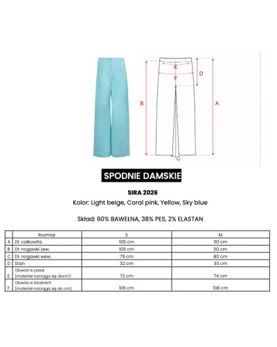 Spodnie damskie OLAVOGA SIRA 2026 żółty - FashionPlace - 6