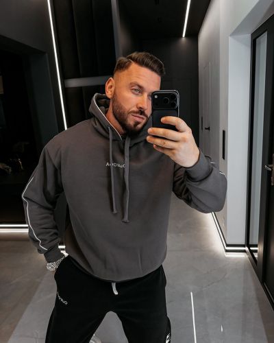 Bluza męska OLAVOGA MONEY 2026 ciemny szary - FashionPlace - 2