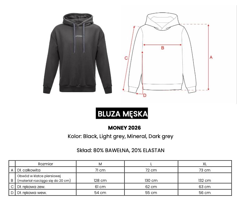 Bluza męska OLAVOGA MONEY 2026 czerń