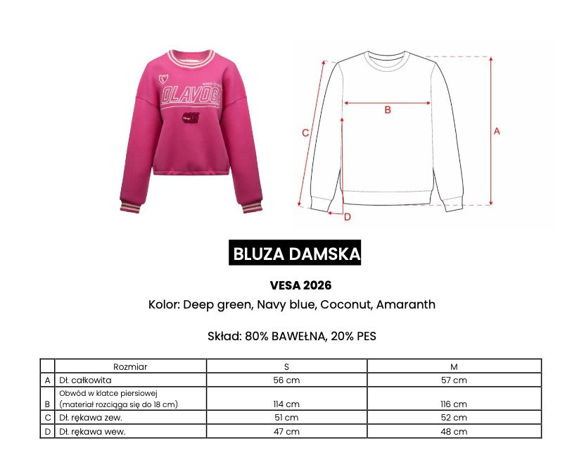 Bluza damska OLAVOGA VESA 2026 kokosowa