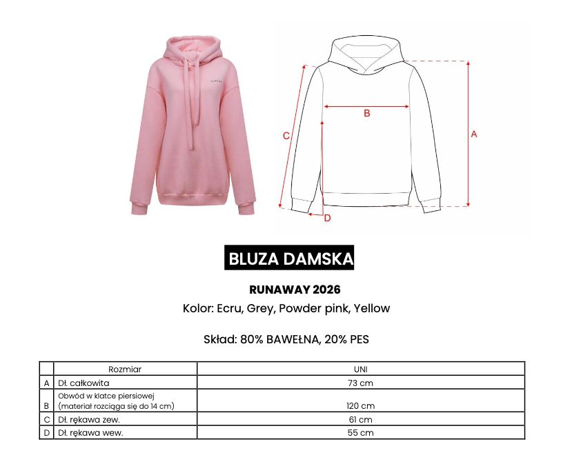 Bluza damska OLAVOGA RUNAWAY 2026 żółta