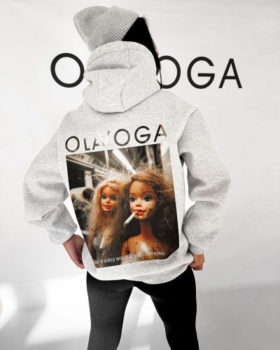 Bluza damska OLAVOGA RUNAWAY 2026 szara - FashionPlace - 1