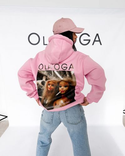 Bluza damska OLAVOGA RUNAWAY 2026 pudrowy róż - FashionPlace - 3