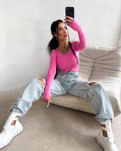 Bluzka damska OLAVOGA LIMI 2026 candy pink - FashionPlace - 2
