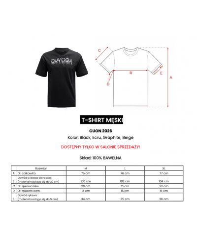 T-shirt męski OLAVOGA CUON 2026 czerń - FashionPlace - 5