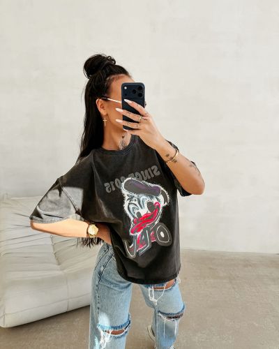 T-shirt damski OLAVOGA MOSE 2026 ciemny szary - FashionPlace - 2