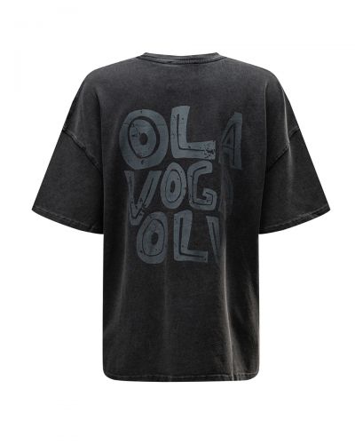 T-shirt damski OLAVOGA MOSE 2026 ciemny szary - FashionPlace - 7