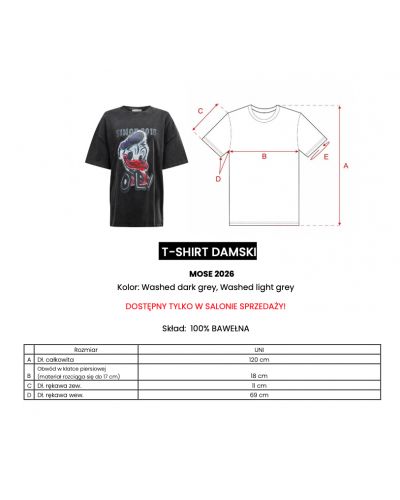T-shirt damski OLAVOGA MOSE 2026 ciemny szary - FashionPlace - 8
