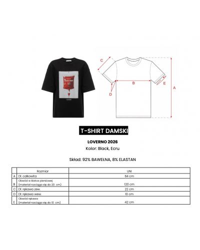 T-shirt damski OLAVOGA LOVERNO 2026 ecru - FashionPlace - 8