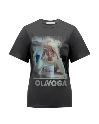 T-shirt damski OLAVOGA EARNED 2026 grafit - FashionPlace - 3