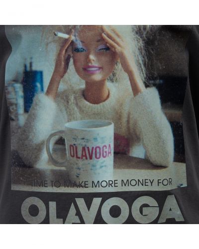 T-shirt damski OLAVOGA EARNED 2026 grafit - FashionPlace - 4