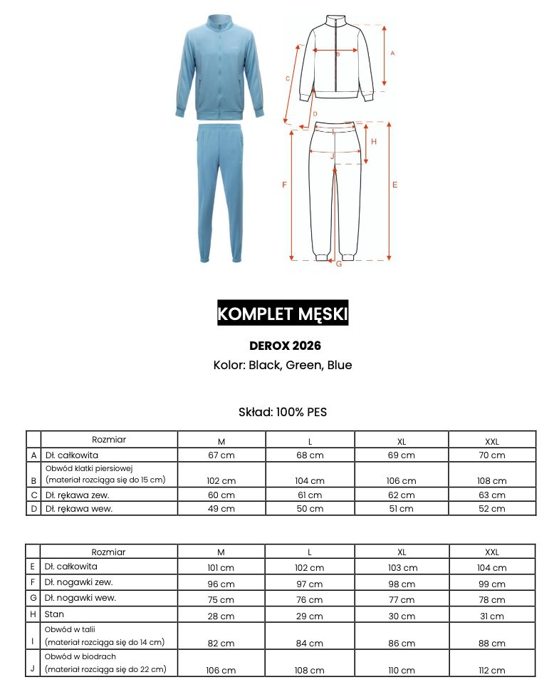 Komplet męski OLAVOGA DEROX 2026 czerń