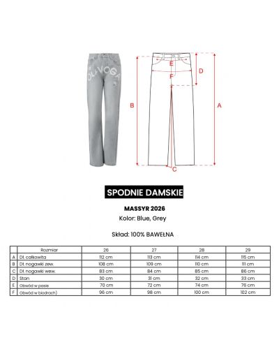 Spodnie damskie OLAVOGA MASSYR 2026 niebieskie - FashionPlace - 10