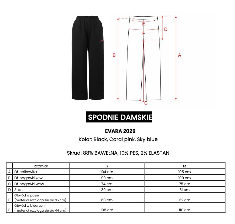 Spodnie damskie OLAVOGA EVARA 2026 czerń