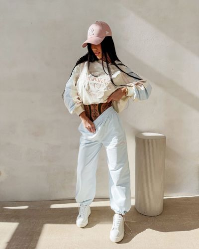 Bluza damska OLAVOGA DELORA 2026 ecru + sky blue - FashionPlace - 3